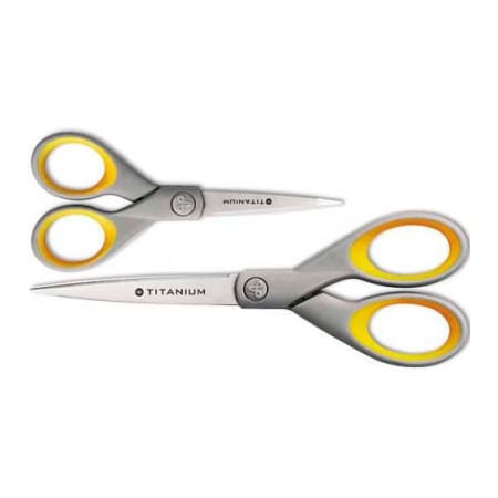 Westcott® Titanium Bonded Scissors Set, 5L And 7L Straight, 2/Pack